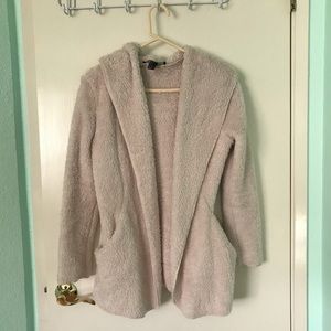 Forever 21 Faux fur shearling hooded jacket
